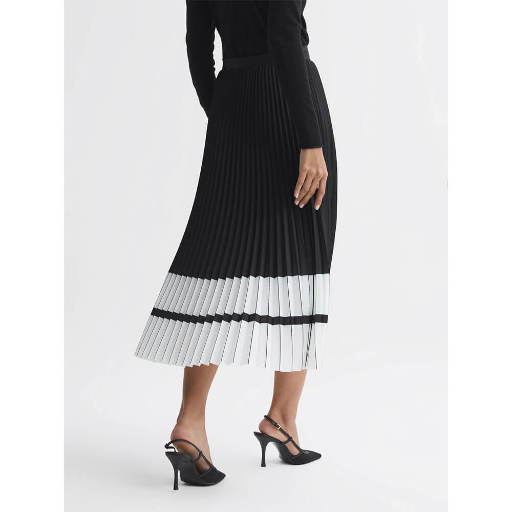 Reiss white pleated store skirt